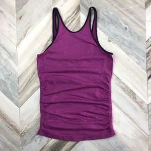 Lululemon In The Flow Tank Size 4 Regal Plum/Black